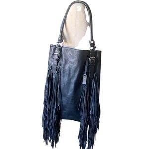 Urban Originals Fringe Hobo Tote Boho Western Festival Slouchy Shoulder Bag
